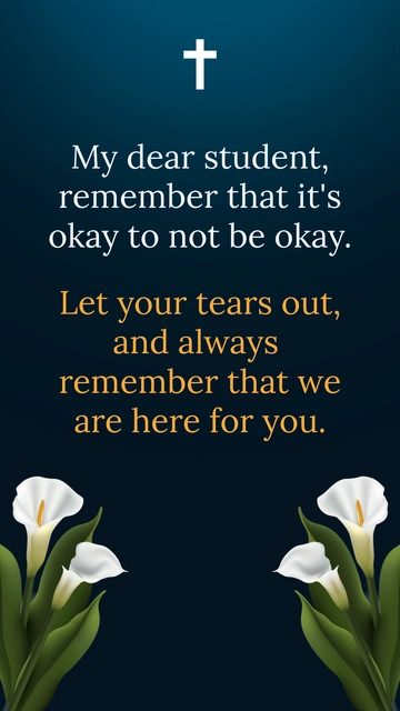 Free Condolence Message To Student Template to Edit Online