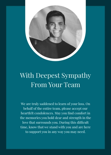 Free Team Condolence Message Template to Edit Online