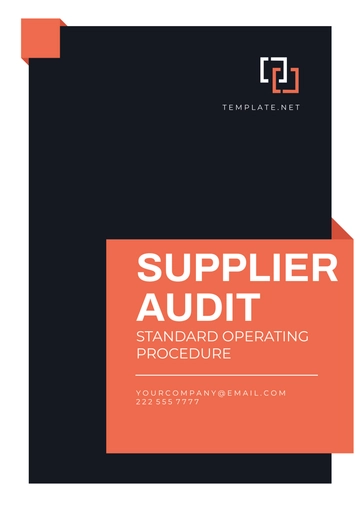 Free Supplier Audit SOP Template to Edit Online