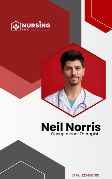 Free Occupational Therapist ID Card Template to Edit Online