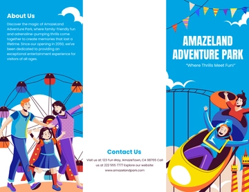 Free Amusement Park Brochure Template to Edit Online
