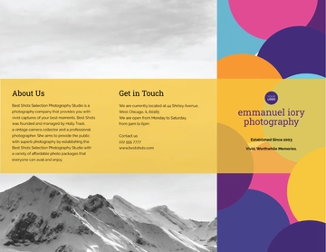 Free Photography Business Brochure Template to Edit Online