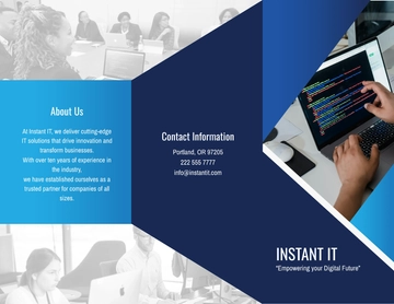 Free IT Company Brochure Template to Edit Online