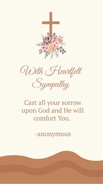 Free Catholic Condolence Quote Template to Edit Online
