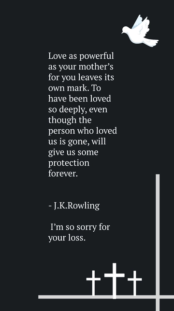 Free Condolence Loss Of Mother Quote Template to Edit Online