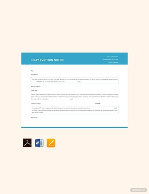 3 Day Eviction Notice Template