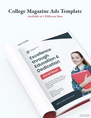 College Magazine Ads Template