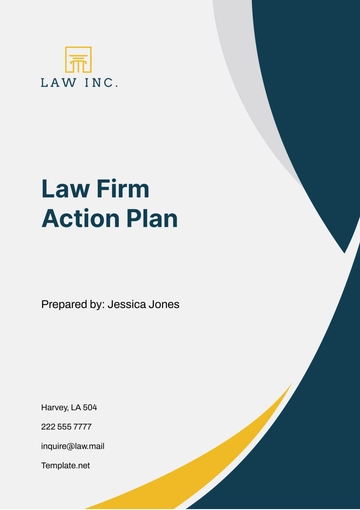 Free Law Firm Action Plan Template to Edit Online