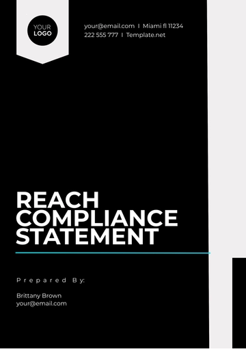Free Reach Compliance Statement Template to Edit Online
