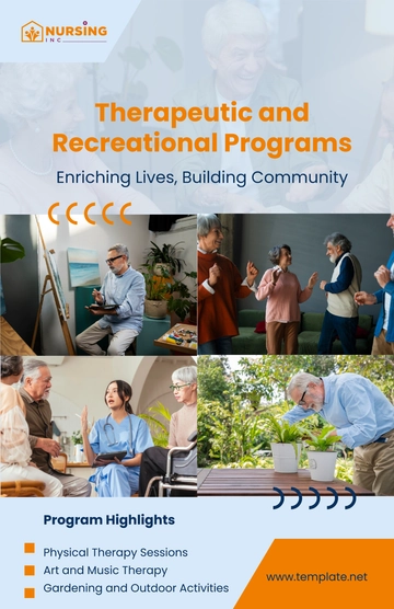 Free Discover Therapeutic and Recreational Programs Poster Template to Edit Online
