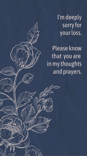 Free Sympathy Sorry For Your Loss Template to Edit Online