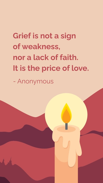 Free Death Condolence Quote Template to Edit Online
