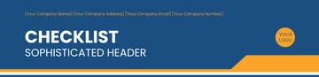 Free Checklist Sophisticated Header Template to Edit Online