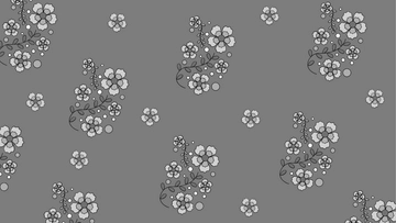 Free Floral Pattern Grey Background to Edit Online