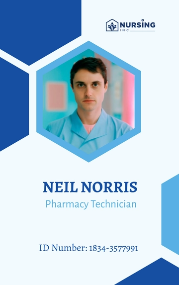 Free Pharmacy Technician ID Card Template to Edit Online