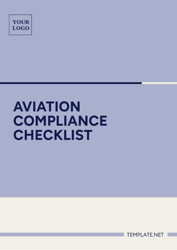 Free Aviation Compliance Checklist Template to Edit Online
