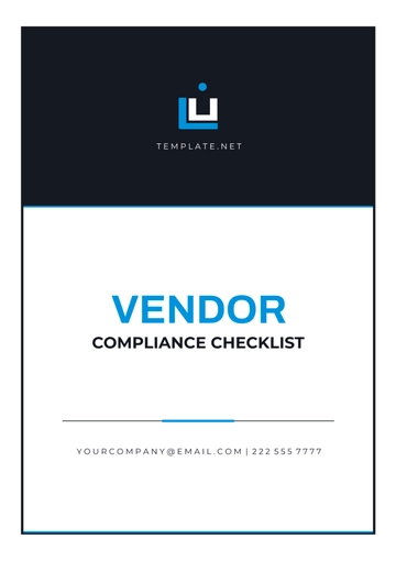 Free Vendor Compliance Checklist Template to Edit Online