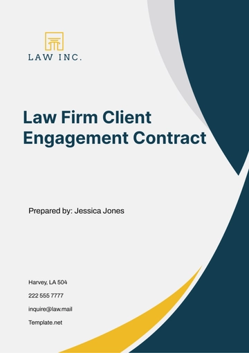 Free Law Firm Client Engagement Contract Template to Edit Online