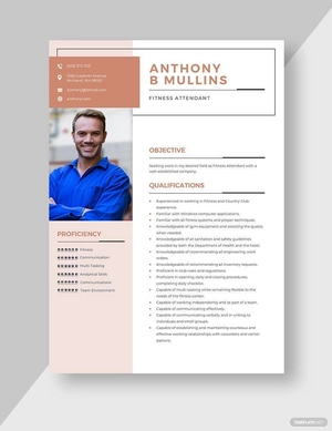 Fitness Attendant Resume