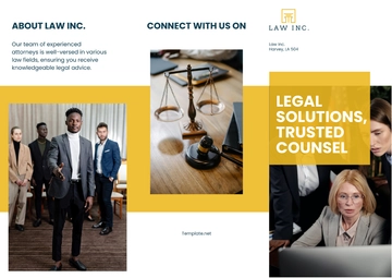 Free Law Firm Business Brochure Template to Edit Online