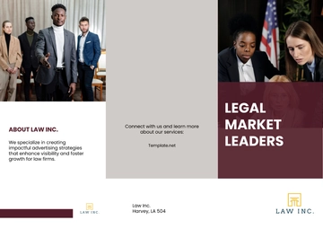 Free Law Firm Advertising Brochure Template to Edit Online