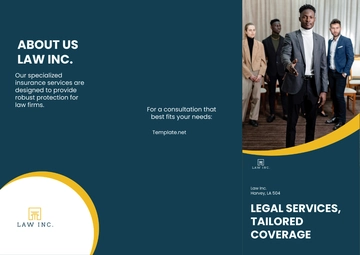 Free Law Firm Insurance Brochure Template to Edit Online
