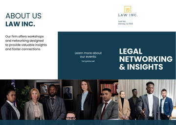 Free Law Firm Event Brochure Template to Edit Online