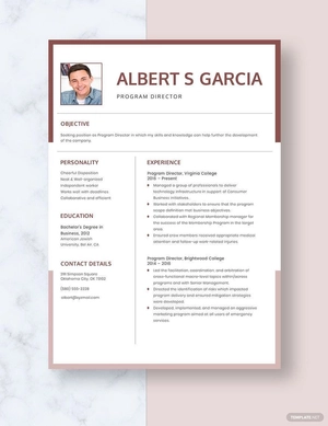 Program Director Resume
