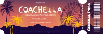 Free Coachella Weekend 1 Ticket Template to Edit Online