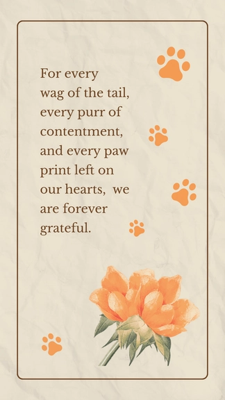 Free Pet Sympathy Message Template to Edit Online