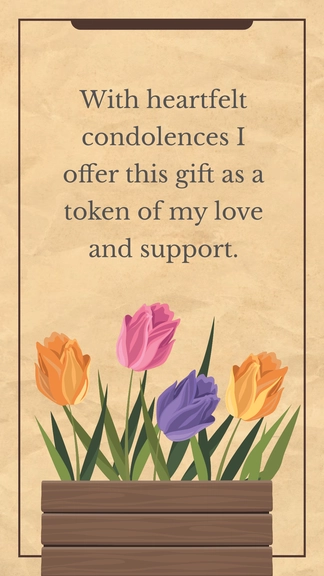 Free Sympathy Gift Message Template to Edit Online