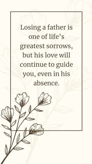 Free Sympathy Message For Loss of Father Template to Edit Online