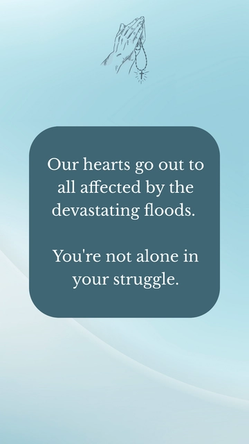 Free Sympathy Messages for Flood Victims Template to Edit Online