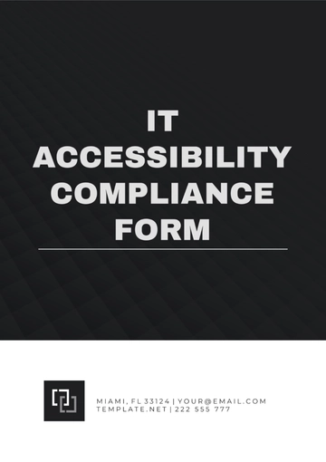 Free IT Accessibility Compliance Form Template to Edit Online