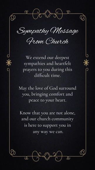 Free Sympathy Message From Church Template to Edit Online