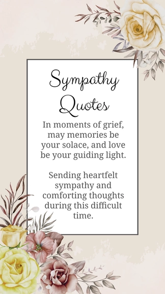 Free Sympathy Quotes Message Template to Edit Online