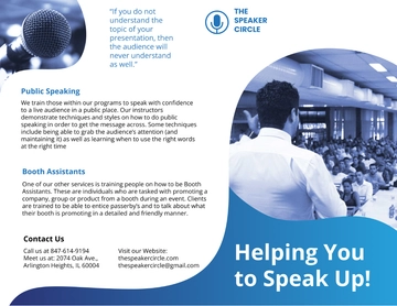 Free Speaker Brochure to Edit Online
