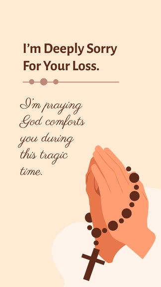 Free Christian Sympathy Message Template to Edit Online