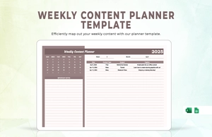 Weekly Content Planner Template