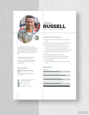 Fire Sprinkler Designer Resume