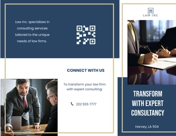 Free Law Firm Consultant Brochure Template to Edit Online