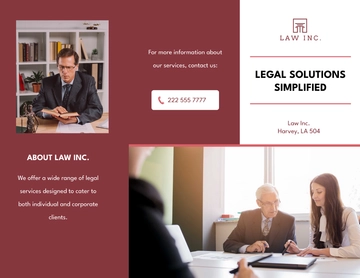 Free Law Firm Legal Services Brochure Template to Edit Online
