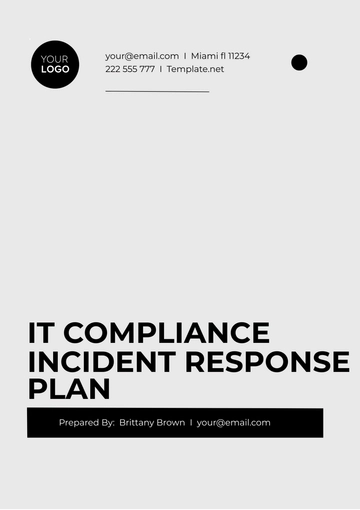 Free IT Compliance Incident Response Plan Template to Edit Online