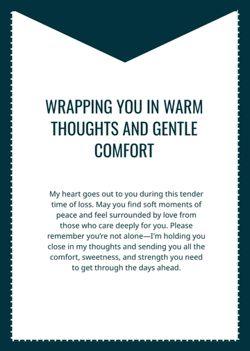 Free Sweet Sympathy Message Template to Edit Online