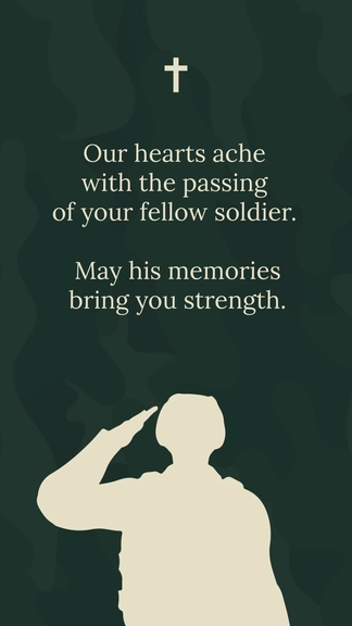 Free Sympathy Message For Army Soldier Template to Edit Online