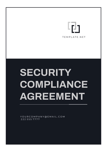 Free Security Compliance Agreement Template to Edit Online