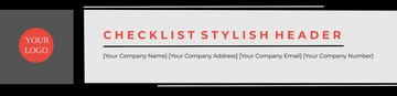 Free Checklist Stylish Header Template to Edit Online