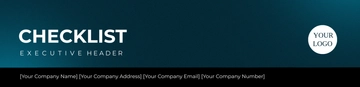 Free Checklist Executive Header Template to Edit Online