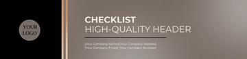 Free Checklist High-quality Header Template to Edit Online