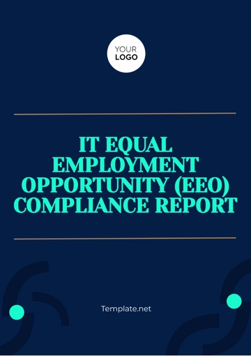 Free IT Equal Employment Opportunity (EEO) Compliance Report Template to Edit Online